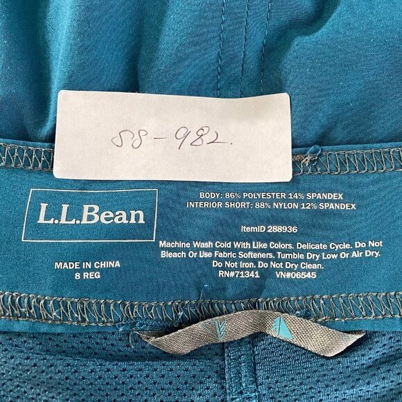L.L. Bean Skort‎ Skirt Teal Outdoor Hiking Polyester Blend Women's Size 8 Flawed - Picture 2 of 9